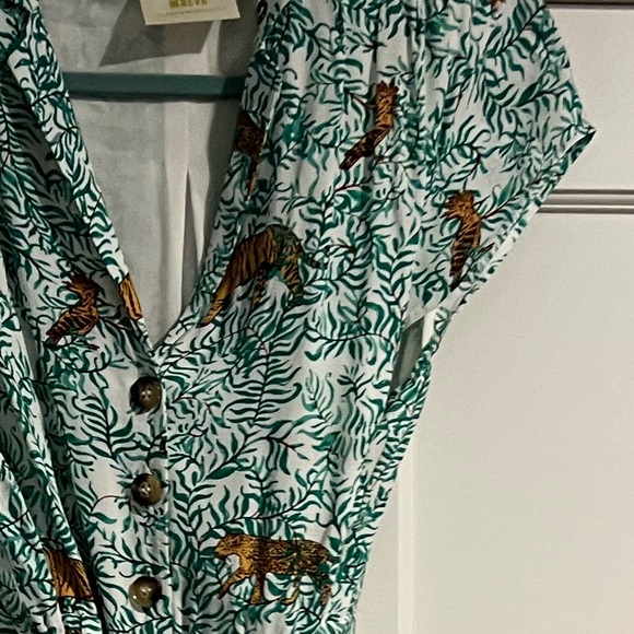 Anthropologie Maeve Catherine Dress - Tiger/Leopard Motif - Sz. 14 - Picture 9 of 14